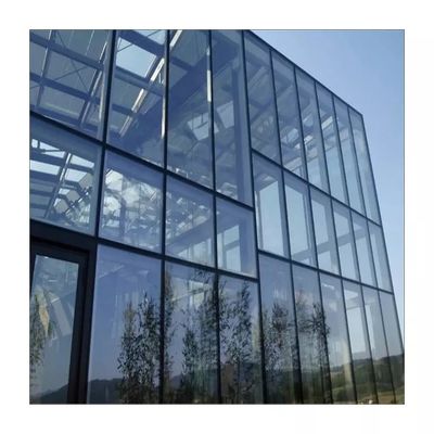 Aluminium Cladding Dinding Tirai Kaca Mengkilap Ganda Modern Tahan Air