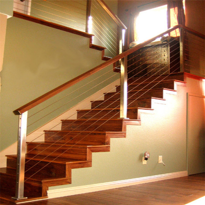 Railing Tangga Kayu Balkon, Railing Kabel Kawat Untuk Tangga