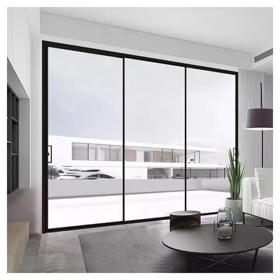 Pintu Geser Aluminium Desain Praktis Pintu Interior Kaca Promosi Baru