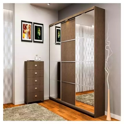Lemari Kamar Tidur Modern Kayu Solid, Lemari Pakaian Kamar Tidur Disesuaikan