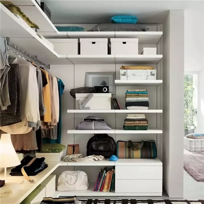 White Accepted Customized New Design Walk In Closet Dengan Papan Gila 18mm