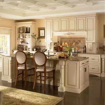 Modern Lacquer Finish Marmer Lemari Dapur Rakitan Sendiri
