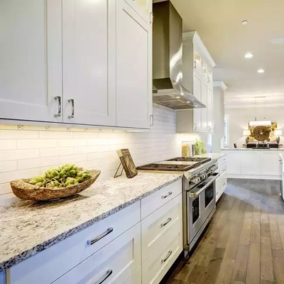 Modern Lacquer Finish Marmer Lemari Dapur Rakitan Sendiri