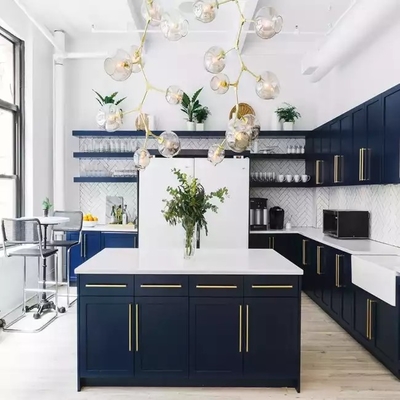 Set Kabinet Dapur yang Disesuaikan, Kabinet Dapur Pantry Lacquer Modern