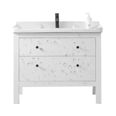 Lemari Kamar Mandi Kayu Solid Modern Vanity Furniture Single Sink Unit