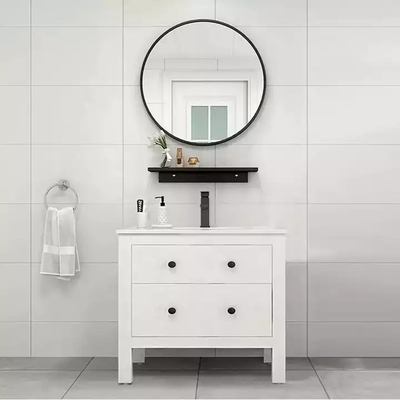 Lemari Kamar Mandi Kayu Solid Modern Vanity Furniture Single Sink Unit