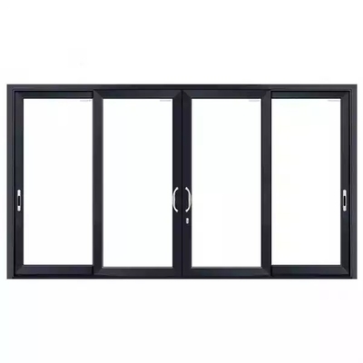 Thermal Break Double Glazed Aluminium Sliding Window Door Tempered Rendah E