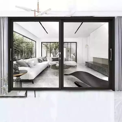 Thermal Break Double Glazed Aluminium Sliding Window Door Tempered Rendah E