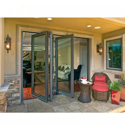 EPDM Waterproof Exterior Aluminium Folding Door Glass Bifold Patio Sliding