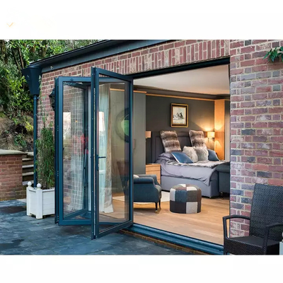 EPDM Waterproof Exterior Aluminium Folding Door Glass Bifold Patio Sliding