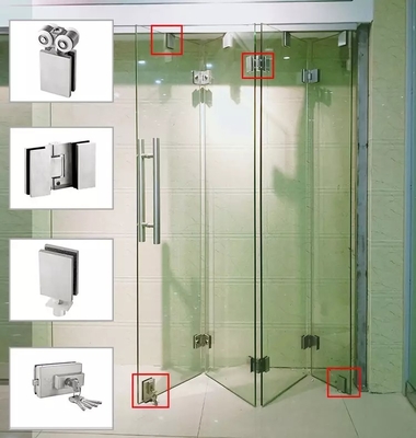 Pintu Kaca Lipat Tanpa Bingkai Interior, Pintu Bifold Geser Ruang Matahari Balkon