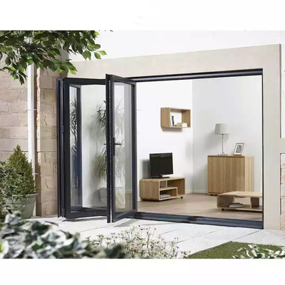 Aluminium Alloy Bifold Patio Doors Ayunan Hemat Energi 2.0mm Thermal Break