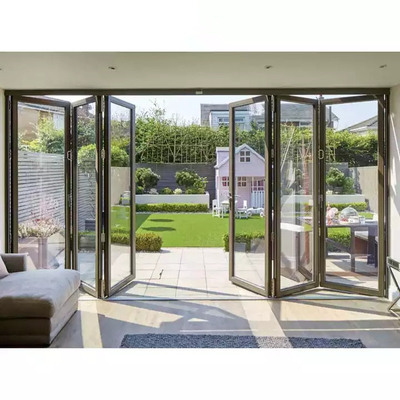 Aluminium Alloy Bifold Patio Doors Ayunan Hemat Energi 2.0mm Thermal Break