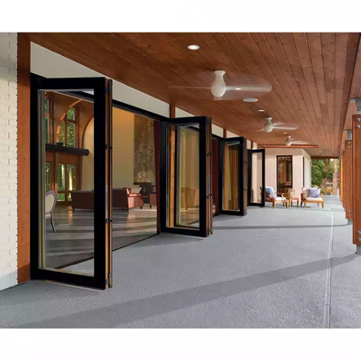 Aluminium Alloy Bifold Patio Doors Ayunan Hemat Energi 2.0mm Thermal Break