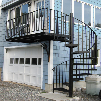Tangga Spiral Stainless Steel Kolom Tengah Untuk Outdoor Dan Indoor