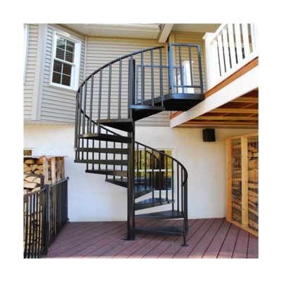 Tangga Spiral Stainless Steel Kolom Tengah Untuk Outdoor Dan Indoor