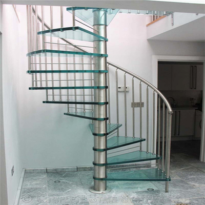 Tangga Spiral Stainless Steel Kolom Tengah Untuk Outdoor Dan Indoor