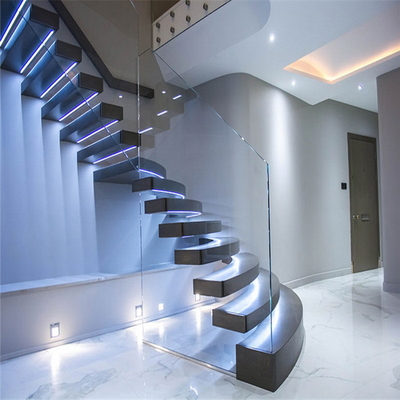 Tangga Spiral Menghemat Ruang Mengambang, Tangga Mengambang Kayu Led
