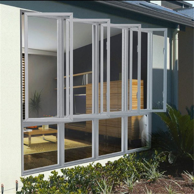 Double Glazed Modern Aluminium Casement Windows Ukuran Disesuaikan