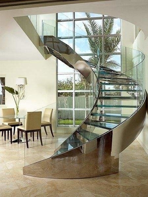 Sesuaikan Luxury Modern Small Spiral Stair Space Saving Indoor