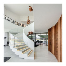 Sesuaikan Luxury Modern Small Spiral Stair Space Saving Indoor