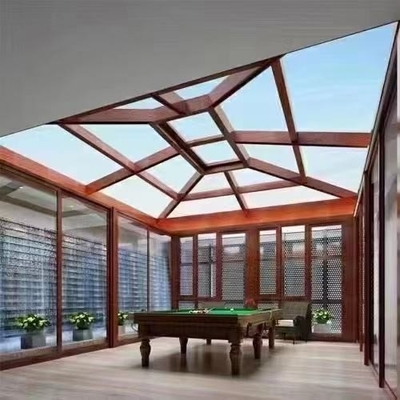 Aluminium Double Glazed Leak Proof Skylight 2.0mm Dilapisi Bubuk