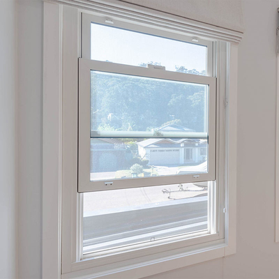 Double Hung Security PVC Doors Window Ukuran Disesuaikan Layar Magnetik