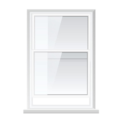 Double Hung Security PVC Doors Window Ukuran Disesuaikan Layar Magnetik