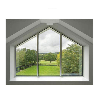 Gambar Besar Panoramic Aluminium Casement Jendela Tetap Mewah Modern