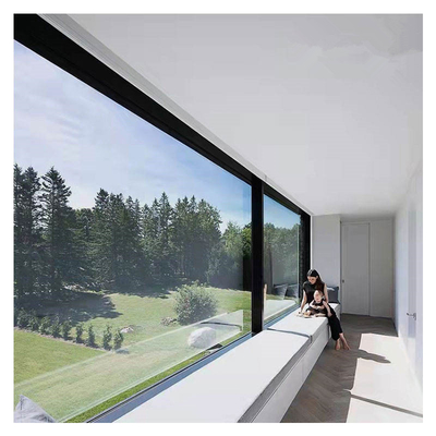 Gambar Besar Panoramic Aluminium Casement Jendela Tetap Mewah Modern