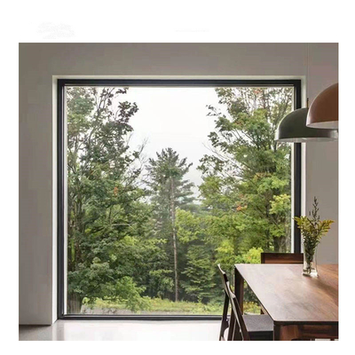 Gambar Besar Panoramic Aluminium Casement Jendela Tetap Mewah Modern