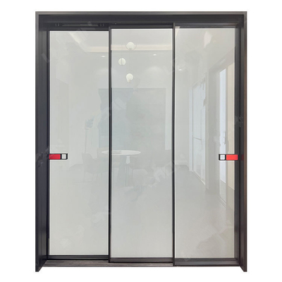 Interior Modern Kamar Mandi Aluminium Bingkai Pintu Geser Sistem Saku Kaca