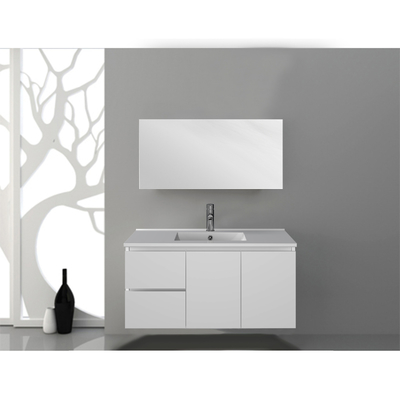 Kabinet Kamar Mandi PVC Hotel, Gaya Modern Tahan Air Wall Mounted Vanity