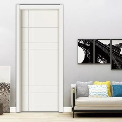 Pintu PVC WPC Tahan Air Komposit yang Disesuaikan untuk Kamar Tidur Internal