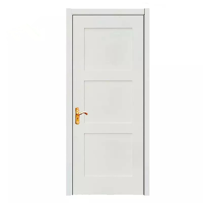 Pengocok Dalam Ruangan Kayu Polos Padat Interior Pintu Kayu Keras CE disetujui