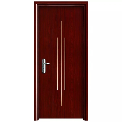 Pintu Kamar Kayu Lapis Kayu Tahan Air Disesuaikan PVC WPC Internal