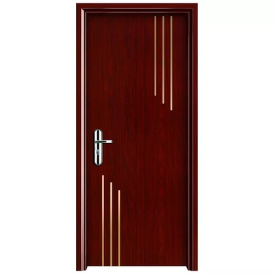 Pintu Kamar Kayu Lapis Kayu Tahan Air Disesuaikan PVC WPC Internal
