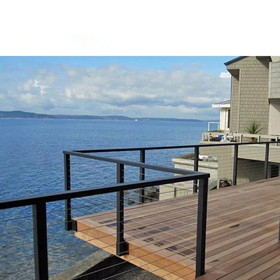 Pagar Balkon Kaca Aluminium Disesuaikan Desain Luar Tangga Pegangan Tangga