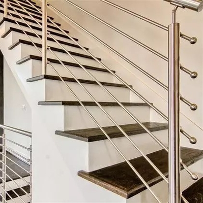 Pegangan balkon stainless steel luar ruangan Tangga Langkan Dan Pegangan Tangan