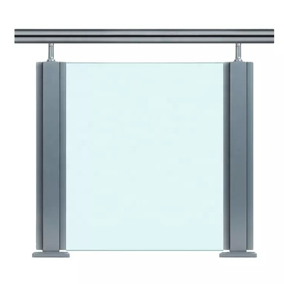 Pegangan Balkon Kaca Laminasi Modern, Pos Stainless Steel Balustrade Kaca