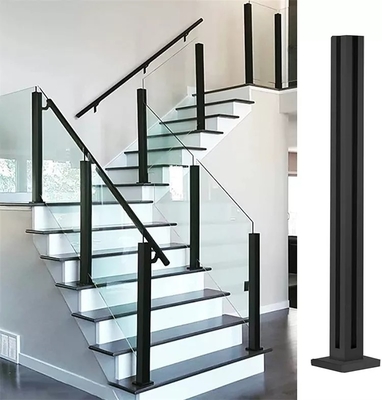 Pegangan Balkon Kaca Laminasi Modern, Pos Stainless Steel Balustrade Kaca