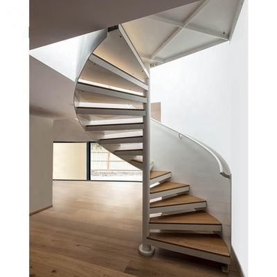 Tangga Kaca Mewah Spiral, Tangga Kayu Spiral Hemat Ruang
