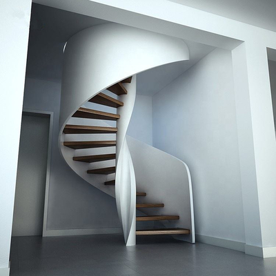 Tangga Kaca Mewah Spiral, Tangga Kayu Spiral Hemat Ruang