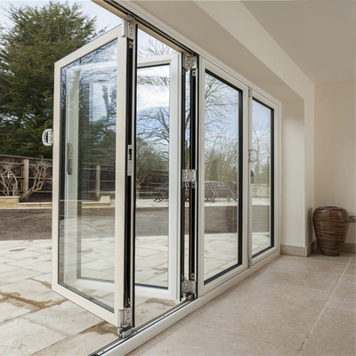 Exterior Plastic UPVC / Pvc Glass Sliding Folding Door Windproof