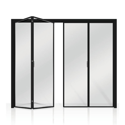 Lipat Paduan Aluminium Pintu Akordeon Plastik Terisolasi Amerika