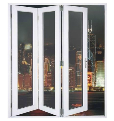 Accordion Bathroom Plastic Sliding Pvc Folding Door Anodized