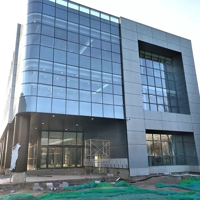 Exposed Aluminium Cladding Frame Kaca Tirai Dinding Eksterior Disesuaikan