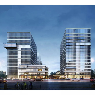 Dinding Tirai Kaca Struktural Aluminium Panel Logam Fasad Luar Ruangan