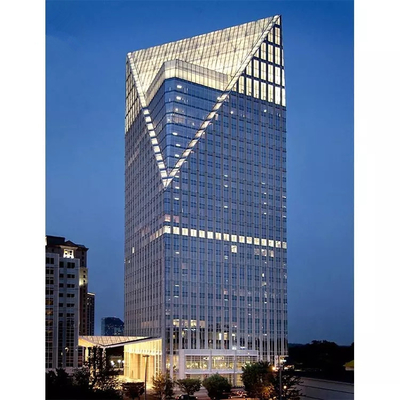 Dinding Tirai Kaca Struktural Aluminium Panel Logam Fasad Luar Ruangan