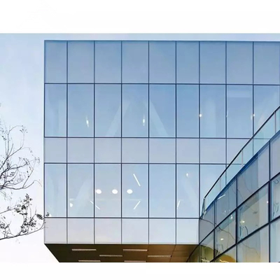 Bingkai Aluminium Panel Fasad Dinding Tirai Kaca Ganda